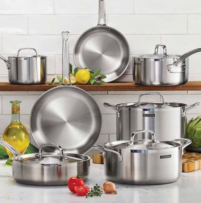 Tramontina 12-piece Tri-Ply Clad Stainless Steel Cookware Set- NEW IN BOX!!!