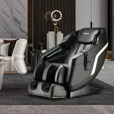 BOSSCARE Assembled Massage Chair Recliner with Zero Gravity Full Body Massage Black!  -Brand new and assembled (Has some small scratches on the back side plastic, photos shown)