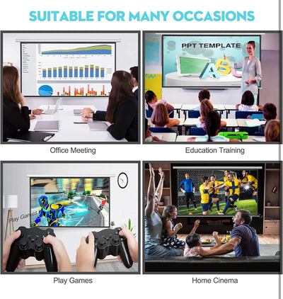 DINAH 16:9 4K 3D HD 100 inch Electric Projector Screen Pull Down with Wireless Remote Control, Indoor & Outdoor Use- NEW IN BOX! (Minor damage to frame but screen is untouched!)