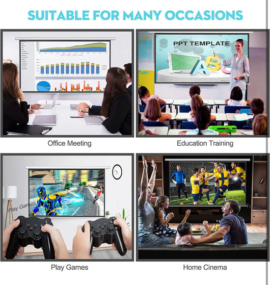 DINAH 16:9 4K 3D HD 100 inch Electric Projector Screen Pull Down with Wireless Remote Control, Indoor & Outdoor Use- NEW IN BOX! (Minor damage to frame but screen is untouched!)