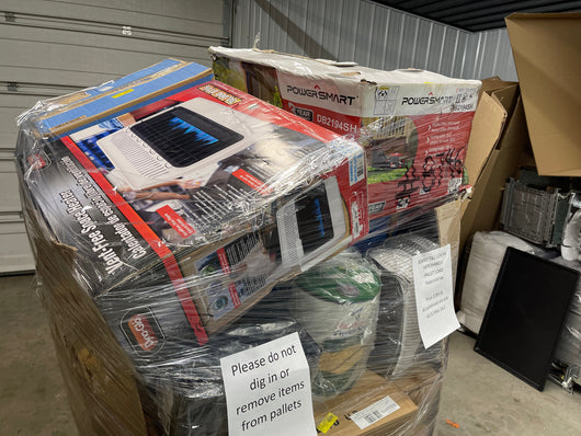 Jumbo huge liquidation pallet- over 7 ft tall ! Pallet number 8746