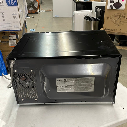 Magic Chef 1.6 cu. ft. Countertop Microwave in Stainless steel with Gray inside!! NEW OUT OF THE BOX, loose feet, TESTED WORKS GREAT!!
