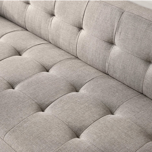 Zinus Woven Paths 73” Sofa, Oatmeal!! NEW AND ASSEMBLED!!