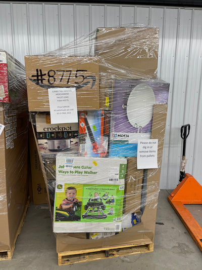 Jumbo huge liquidation pallet- over 7 ft tall ! Pallet number 8775