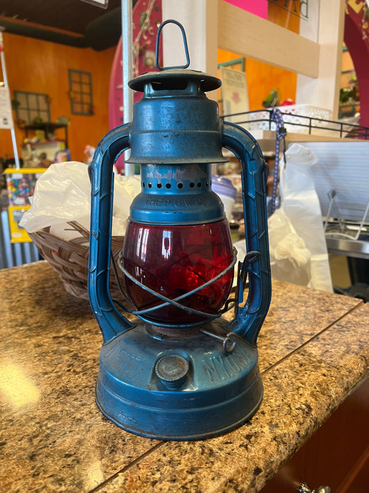 Vintage DIETZ LITTLE WIZARD LANTERN USA RED GLASS GLOBE 1900-1949, AS-IS FINAL SALE!!