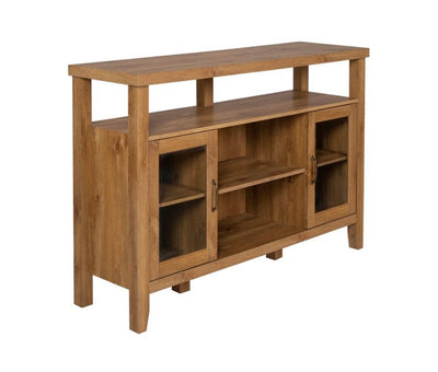 52" Wood TV Stand High Boy Buffet, Barn wood Brown- NEW IN BOX!!!