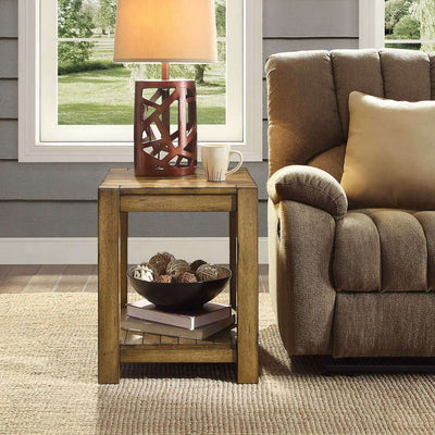 Better Homes & Gardens Bryant Solid Wood End Table, Rustic Maple Brown Finish**New In box**