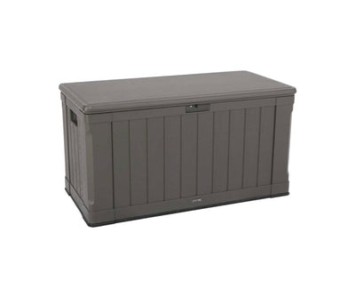 Lifetime Waterproof 116 Gallon Resin Deck Box, Dark Brown- NEW AND ASSEMBLED!!!
