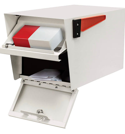 Mail Boss 7507 Curbside Mail Manager Security, White Locking Mailbox**New in box**