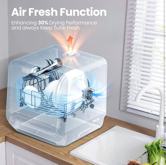 COMFEE' Portable Dishwasher Countertop, Mini Dishwasher with 5L Built-in Water Tank, No Hookup Needed, 6 Programs, 360° Dual Spray, 192℉ High-Temp& Air-Dry Function, Dishwasher for Apartments& RVs! (USED ONCE - VERY CLEAN)