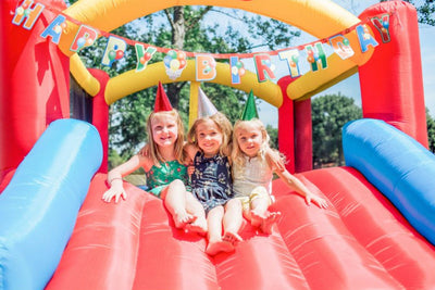 Little Tikes Jump 'n Slide 9'x12' Inflatable Bouncer, Inflatable Bounce House with Slide and Blower, Multicolor- Indoor Outdoor Toy for Kids Girls Boys Ages 3 4 5+