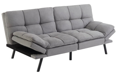 Mainstays Memory Foam Futon, Gray Faux Suede!! NEW IN BOX!!