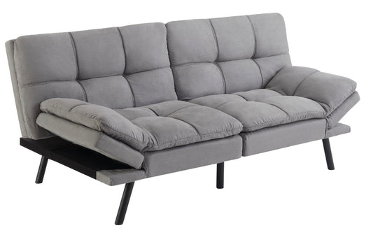 Mainstays Memory Foam Futon, Gray Faux Suede!! NEW IN BOX!!