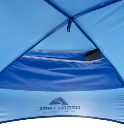 Ozark Trail Sand Island 7.5' x 7.5' Sunshade Beach Tent, with UV Protection and Hidden Pocket- IN CARRY BAG