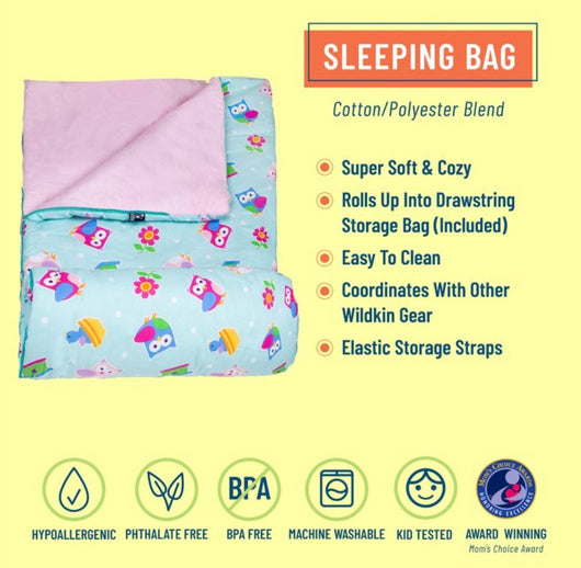 Wildkin Birdie Original Sleeping Bag- NEW IN BAG!!!