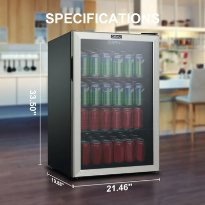 Galanz 4.5 Cu ft 152 can Beverage Mini Fridge (New out of the box Dented From shipping, photos shown)