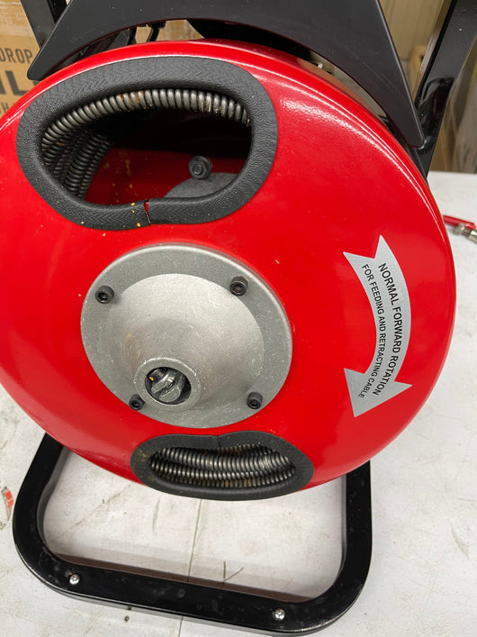 VEVOR 50FTx1/2Inch Drain Cleaner Machine Electric Drain Auger with 4 Cutter & Foot Switch Drain Cleaner Machine Sewer Snake Drill Drain Auger Cleaner for 1" to 4" Pipes- slightly used