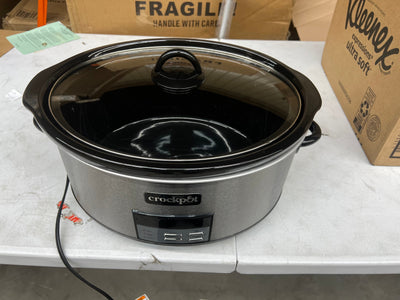 Crockpot 8 Qt. Countdown Slow Cooker - Dark Stainless Steel- Lightly Used, Very Clean!!!