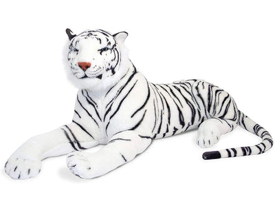 Melissa & Doug Giant Siberian White Tiger - Lifelike Stuffed Animal (over 5 feet long)- NEW IN PLASTIC!!!!