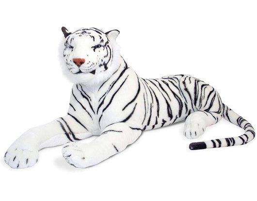 Melissa & Doug Giant Siberian White Tiger - Lifelike Stuffed Animal (over 5 feet long)- NEW IN PLASTIC!!!!