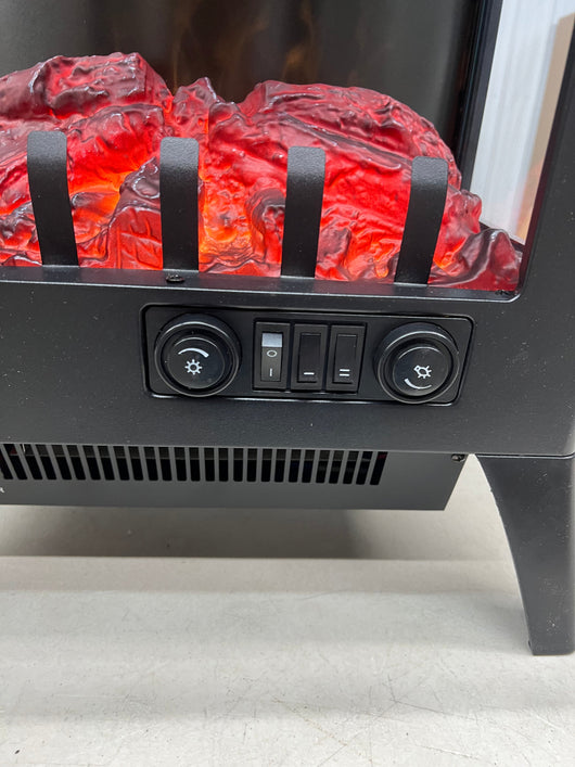 Kismile 3D Infrared Electric Fireplace Stove, Freestanding Fireplace Heater With Realistic Flame Effects (16.3 inch)- NEW OUT OF BOX!!! (Minor dent from shipping but works like new!)
