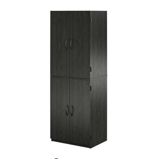 Mainstays 4-Door 5' Storage Cabinet, Black Oak!! NEW IN BOX!!