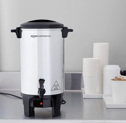 AmazonCommercial Coffee Urn - Aluminum, 40 Cups/6 Liters- NEW IN BOX!!!