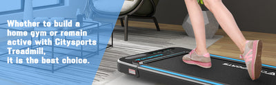 CITYSPORTS Treadmills for Home, Under Desk Treadmill Walking Pad Treadmill with Audio Speakers, Slim & Portable Treadmill with Remote & Dual LED Display, Office & Home Treadmills**New**