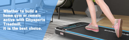 CITYSPORTS Treadmills for Home, Under Desk Treadmill Walking Pad Treadmill with Audio Speakers, Slim & Portable Treadmill with Remote & Dual LED Display, Office & Home Treadmills**New**