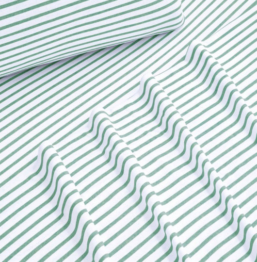 Gap Home Kids Mini Stripe T-Shirt Soft Jersey Organic Cotton Blend Sheet Set, Full, Green, 4-Pieces- NEW IN BAG!!!!