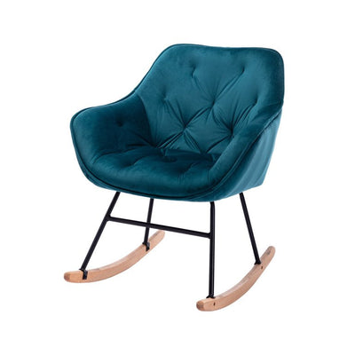 MASBEKTE Rocking Recliner Chair with Arms Indoor Upholstered Chair Arm Lounge Chair Accent Chair in Home Teal(set of 2)**New in box**