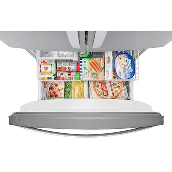 Whirlpool  25.2-cu ft French Door Refrigerator with Ice Maker (Fingerprint Resistant Stainless Steel) ENERGY STAR- new - scratch and dent unit