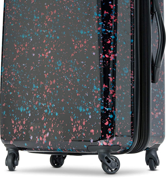 American Tourister Moonlight Hardside Expandable Luggage with Spinner Wheels, Speckle Black, Checked, 24” & 21” Bags!! BRAND NEW!!