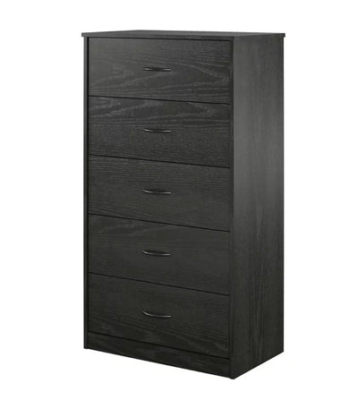 Mainstays Classic 5 Drawer Dresser, Black Oak- NEW IN BOX!!!