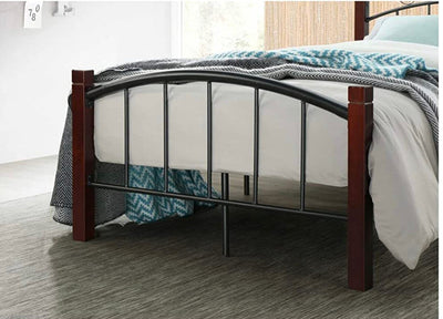 Hodedah Metal Queen, Mahogany Platform, Complete Bed- new in box