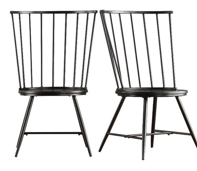 Weston Home Lydford High Back Windsor Dining Chairs, Set of 2, Black!! NEW IN BOX!!