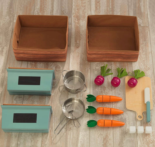 KidKraft Wooden Farm to Table Play Kitchen with EZ Kraft Assembly, Lights & Sounds, Ice Maker and 18 Accessories, Gift for Ages 3+. - NEW IN THE BOX