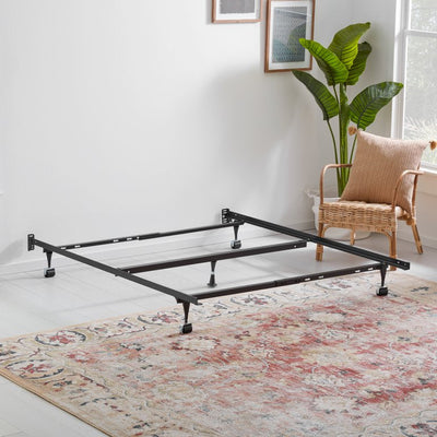 Rest Haven Metal Adjustable Bed Frame with Wheels, Queen/Full/Twin**New in Box**