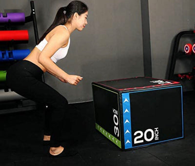 BalanceFrom 3 in 1 20 Inch 24 Inch 30 Inch Foam Plyometric Box Jumping Exercise- NEW OUT OF BOX,Minor tear from shipping