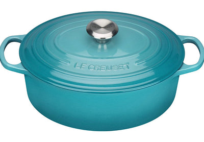 Le Creuset Enameled Cast Iron Signature Braiser, 5 qt. , Caribbean!! NEW IN BOX!!