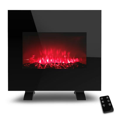 Lifeplus 26"1500-Watt Freestanding or Wall Mounted Electric Fireplace Heater, Black**New in box**
