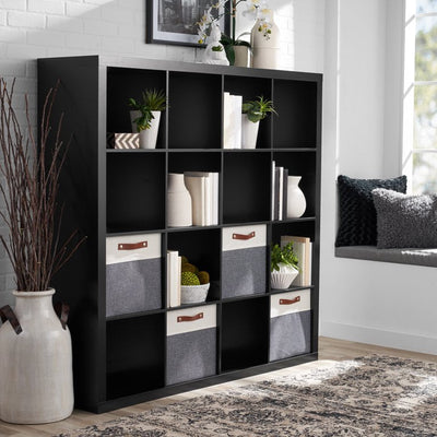 Better Homes & Gardens 16-Cube Storage Organizer, Solid Black**New in Box**
