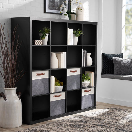 Better Homes & Gardens 16-Cube Storage Organizer, Solid Black**New in Box**