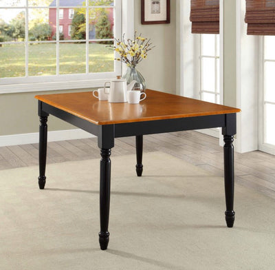 Better Homes and Gardens Autumn Lane Farmhouse Dining Table, Black and Oak- NEW IN BOX!!!