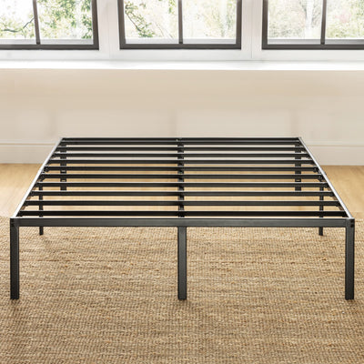 Best Price Mattress 14 Inch Metal Platform Beds w/ Heavy Duty Steel Slat Mattress Foundation (No Box Spring Needed), King Size, Black**New in box**