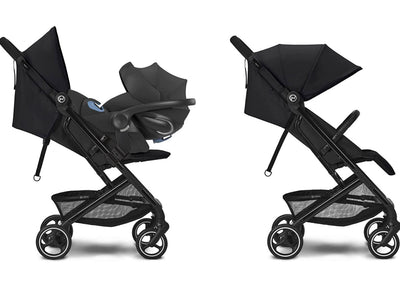 CYBEX Beezy 2 Stroller, Lightweight Baby Stroller, Compact Fold, Compatible with All CYBEX Infant Seats, Stands for Storage, Easy to Carry, Multiple Recline Positions, Travel Stroller, Moon Black- new