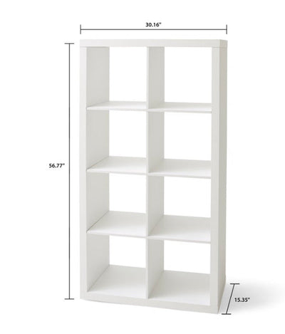 Better Homes & Gardens 8-Cube Storage Organizer, Textured White- NEW IN BOX!!!