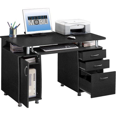 Techni Mobili Complete Workstation Computer Desk with Storage, Espresso**New in Box**