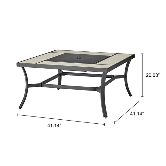 Grand Leisure Newport Steel Tile-top Wood Burning Firepit Table!  -Brand new in the box