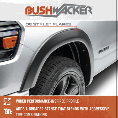 Bushwacker 40082-02 Black OE-Style Smooth Finish Rear Fender Flares for 2007-2013 Sierra 1500; 2007-2014 Sierra 2500 HD!  -Brand new in the box